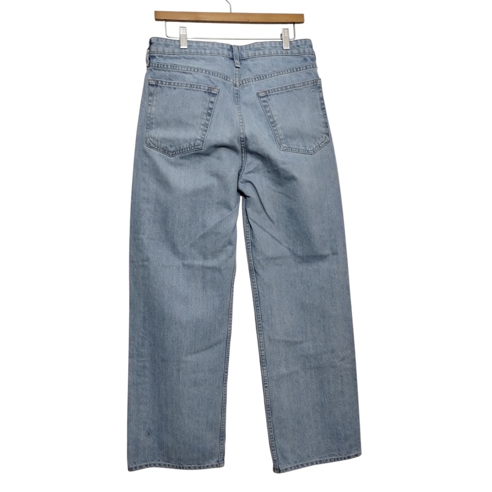Rag & bone Lori Mid Rise Wide Leg Jeans Women's 28 Light Wash Denim - Picture 2 of 7
